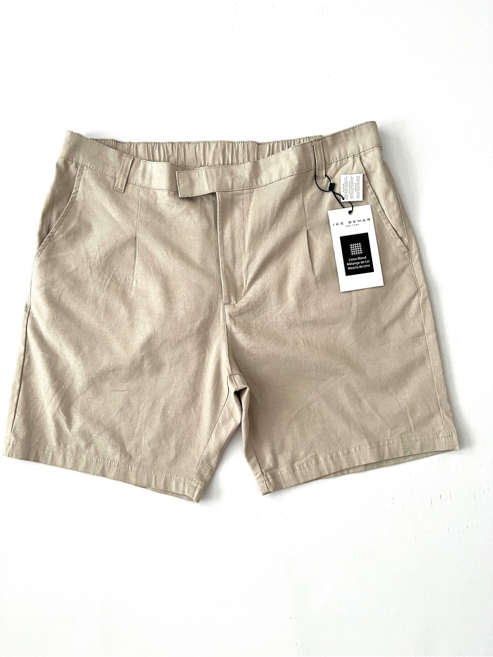 NWT IKE BEHAR Men’s Linen Blend Shorts - Size XL